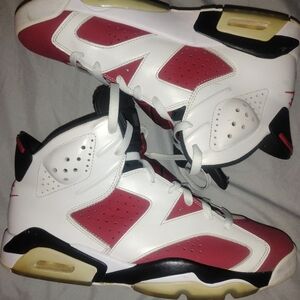 Jordan Athletic Shoes Red and White
